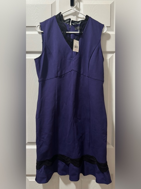 The Limited Dresses & Skirts - The Limited Sleeveless V-Neck Purple Dress with Black Trim